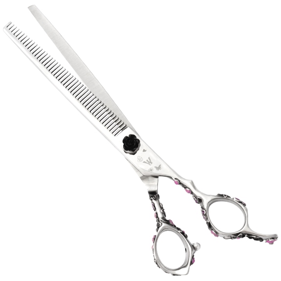 Washi D PT K 48T Black Rosebud Grooming Thinning Shear