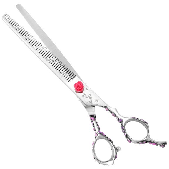 Washi D PT PK 48T Pink Rosebud Grooming Thinning Shear