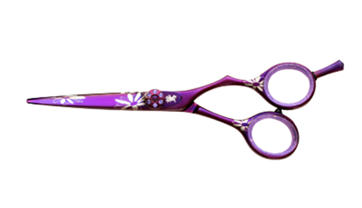 Washi 9F09 FP Purple Lilac Shears, Titanium Color Shears