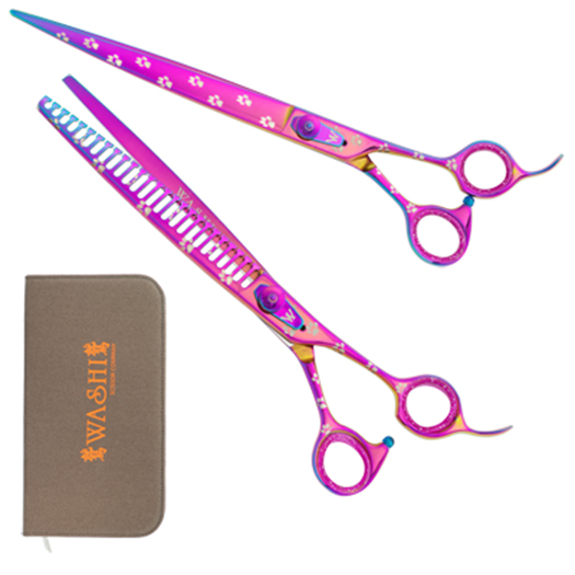 Washi PP Rainbow Paw Print Dog Grooming Matching Set