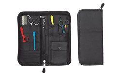 LC1034 Leather Zipper Scissor Case