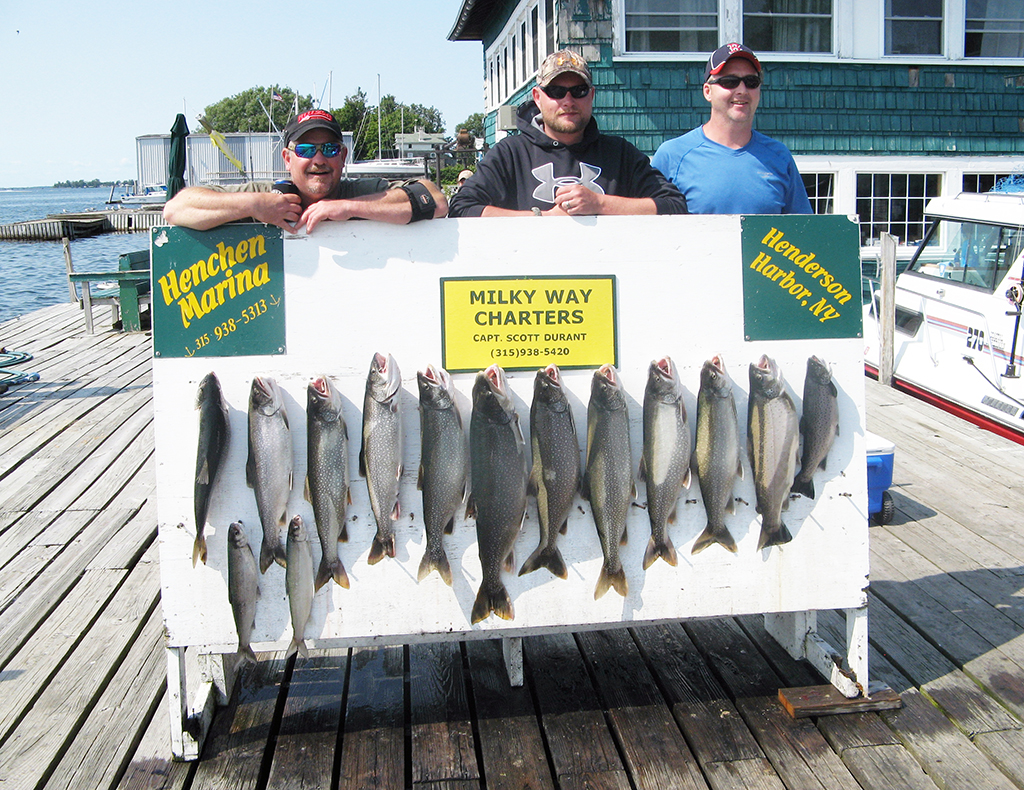 Henderson Harbor Fishing with Milky Way Charters - Another limit of Lakers with 2 Browns and 2 Whitefish