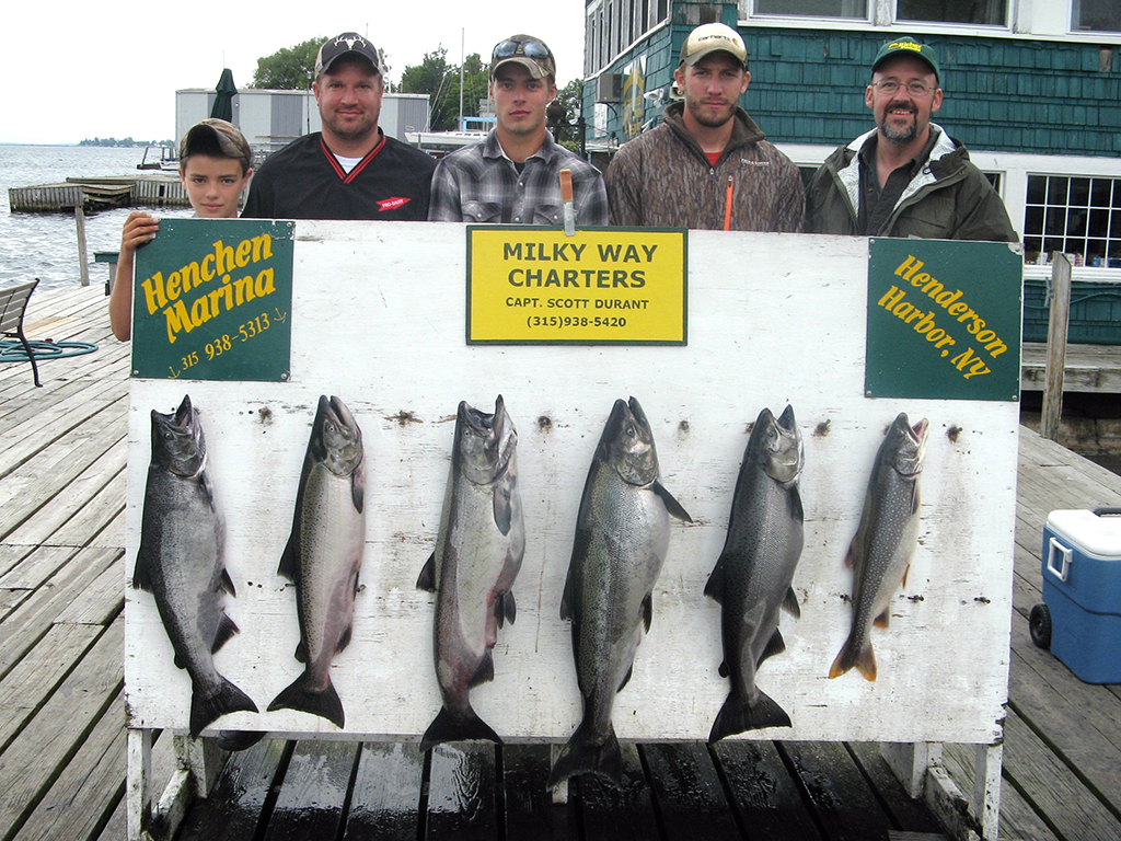 Henderson Harbor Fishing with Milky Way Charters - Rick Welsh Party with 5 Kings and 1 Lake Trout!