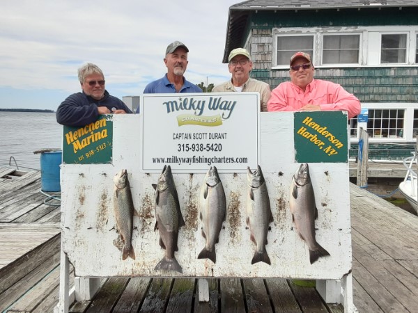 A Catch of 3 Coho, 1 King & 1 Laker!