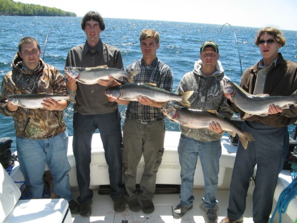 Matt Zehr Party With Nice Lake Trout Catch!