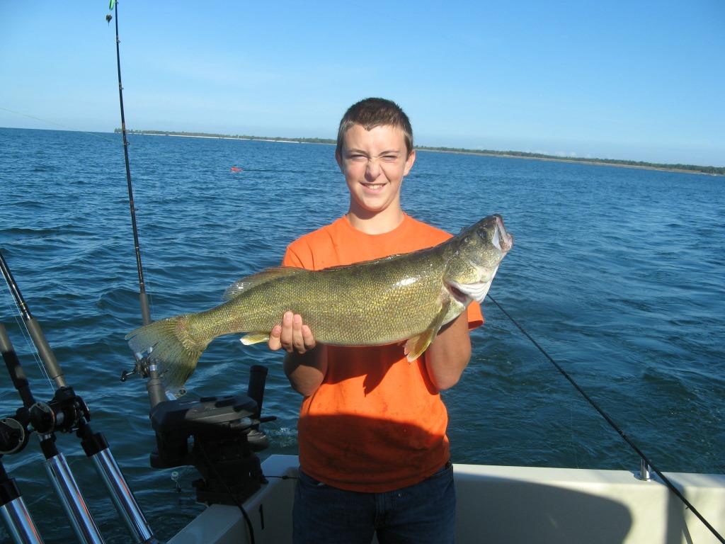 Henderson Harbor Fishing with Milky Way Charters - Matt Widrick - hard to top his first ever Walleye at 12 lbs.!