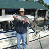 Henderson Harbor Fishing with Milky Way Charters - Earl with 14 lb. Lake Trout!