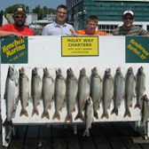 Henderson Harbor Fishing with Milky Way Charters - Limit of Lake Trout with a King and Brown for the Tony Valdez Party