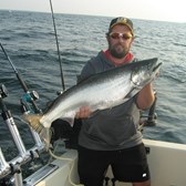 Henderson Harbor Fishing with Milky Way Charters - Nice King Salmon!