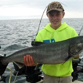 Henderson Harbor Fishing with Milky Way Charters - Chase with 1st ever King!!