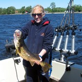 Henderson Harbor Fishing with Milky Way Charters -  Abby with 10 lb. Walleye!