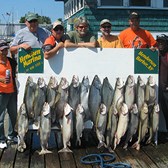 Henderson Harbor Fishing with Milky Way Charters - Nice Combination Catch from Multiple Boat Charter!