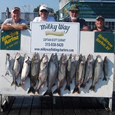 Henderson Harbor Fishing with Milky Way Charters - Phil Scott Party With Lake Trout Limit Plus King
