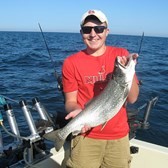 Henderson Harbor Fishing with Milky Way Charters - Brendon Showing Off His Trout!