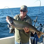 Henderson Harbor Fishing with Milky Way Charters - Marvin Showing Off Laker!