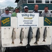 Henderson Harbor Fishing with Milky Way Charters - Paul Mast Party with Big King and 4 Trout