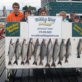 Henderson Harbor Fishing with Milky Way Charters - The Donnie Zehr Party with 10 Trout and 1 Brown!