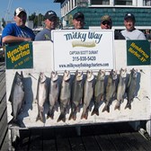 Henderson Harbor Fishing with Milky Way Charters - Paul Mast party - The Neil Nortz Party with 9 Lakers and 1 King!
