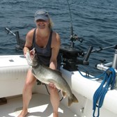 Becky With Her 19 Pound Lake Trout!