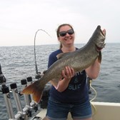 Courtney Displaying Her Lunker Laker!