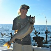 Laurie Holding Her Big Laker!