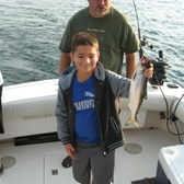 Lawrence With a Skipper Salmon!