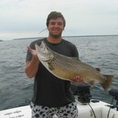 Scott Showing Off His Big 16 Pound Brown Trout!