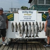 Steve and Noah With Their Catch of 6 Kings & 4 Browns!