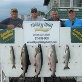 The Larry Snedeker Party With 3 Kings, 1 Coho & 1 Lake Trout!
