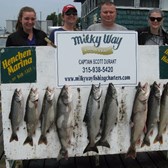 The Shepard Family with Lake Trout Limit  Two Mature Kings!