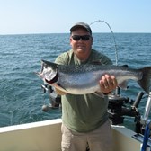 Todd Displaying a Beauty Coho!