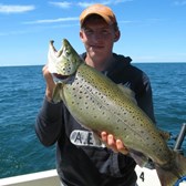 Henderson Harbor Fishing with Milky Way Charters - A beauty Brown!