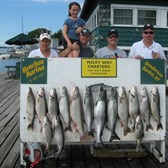 Henderson Harbor Fishing with Milky Way Charters - Jim Conroe party - 1st trip ever - very happy!