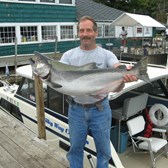 Henderson Harbor Fishing with Milky Way Charters - Nice King by the Milky Way!