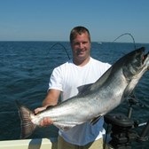Henderson Harbor Fishing with Milky Way Charters - Nice King!