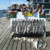 Henderson Harbor Fishing with Milky Way Charters - The Smith 2-boat party with impressive catch of Browns & Lakers