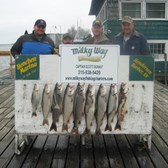 Henderson Harbor Fishing with Milky Way Charters - Tim Nortz Party with Lake Trout Limit