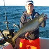 Henderson Harbor Fishing with Milky Way Charters - Bobby Showing off His King!