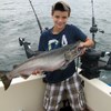 Henderson Harbor Fishing with Milky Way Charters - Chris with beauty King!