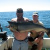 Henderson Harbor Fishing with Milky Way Charters - Larry and Jeff with Another King Salmon!