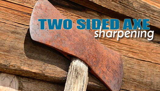 Two Sided Axe Sharpening