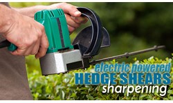 Electric Powered Hedge Shears Sharpening